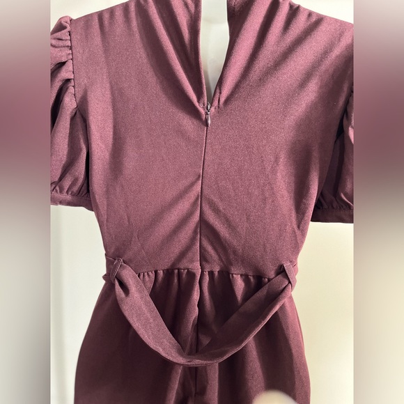 Classy Wine Colour Jumpsuit - Picture 4 of 4